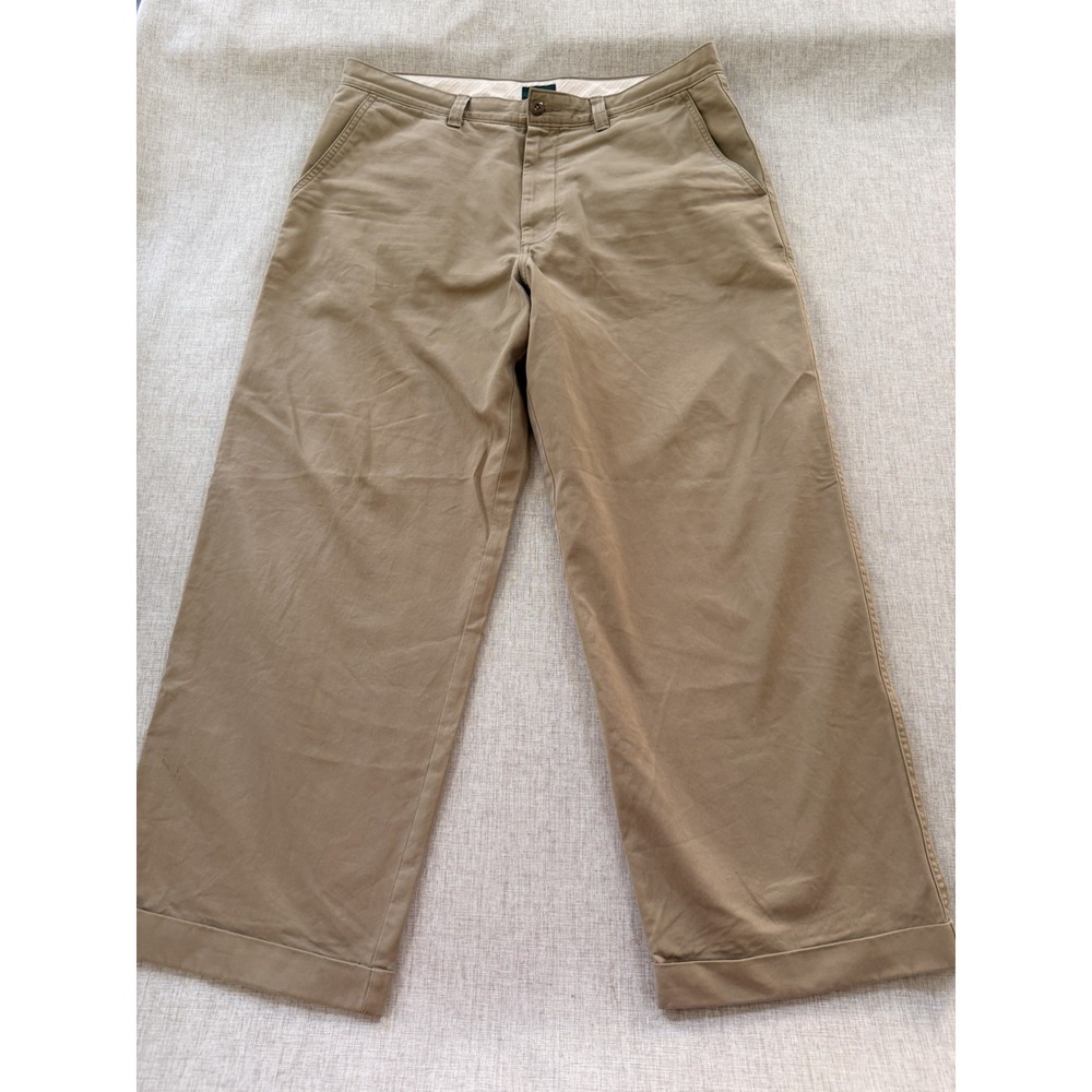 J.Crew Chino Pants Mens 35 Giant Fit BI521 Wide Leg Oarsman Retro Vtg Inspired